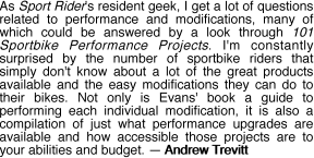 Quote from Sport Rider's Andrew Trevitt.